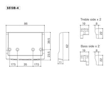 Load image into Gallery viewer, NEW Gotoh S510B-4 4-String Bass Bridge Steel Base Plate, Brass Saddles - CHROME