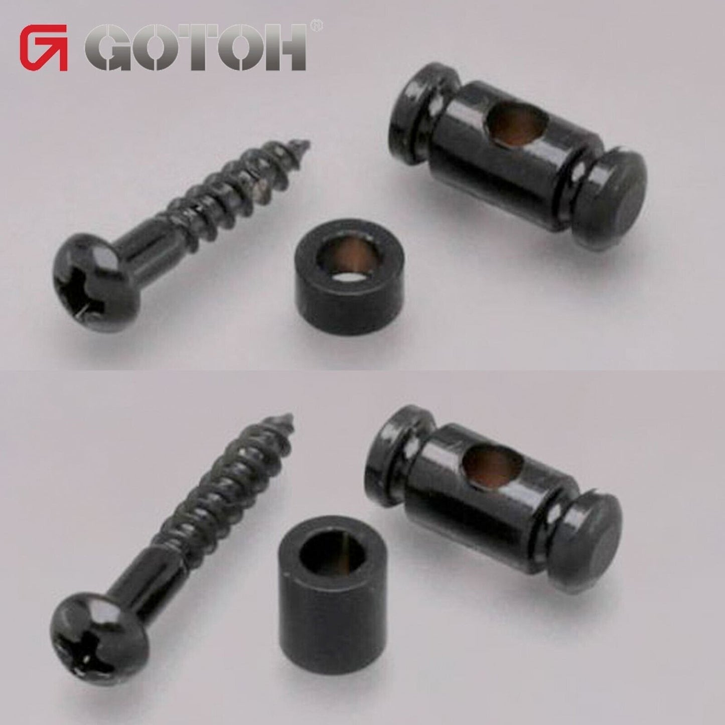 NEW Gotoh RG15 & RG30 Barrel Steel String Retainer for Guitar SET - BLACK