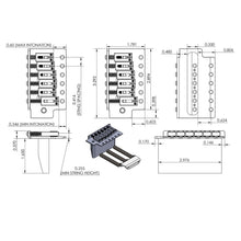 Load image into Gallery viewer, NEW Hipshot 2-1/16&quot; Synchronized Tremolo Bridge For Import Strat 0.416 - BLACK