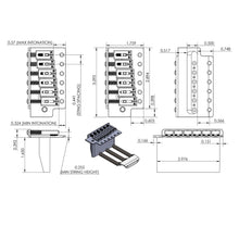 Load image into Gallery viewer, NEW Hipshot 2-7/32&quot; Synchronized Tremolo Bridge Wide Spacing 0.441 - STAINLESS