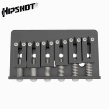 Load image into Gallery viewer, NEW Hipshot 6 String Hardtail Fixed Bridge .430 Spacing Stainless steel - BLACK