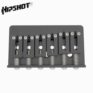 NEW Hipshot 6 String Hardtail Fixed Bridge .430 Spacing Stainless steel - BLACK