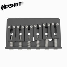 Load image into Gallery viewer, NEW Hipshot 6 String Hardtail Fixed Bridge .446 Spacing Stainless Steel - BLACK