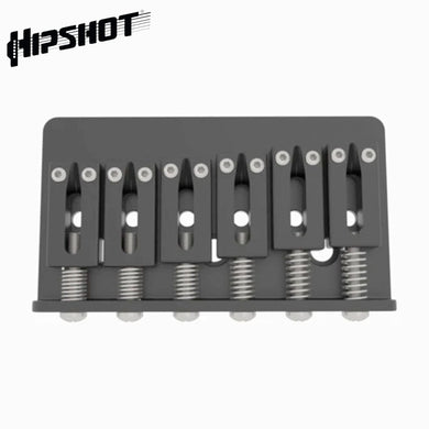 NEW Hipshot 6 String Hardtail Fixed Bridge .446 Spacing Stainless Steel - BLACK