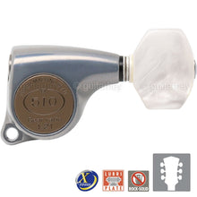 Load image into Gallery viewer, NEW Gotoh SGL510Z-P7 Tuning Keys Set 1:21 Ratio 3x3 - ANTIQUE X-FINISH CHROME