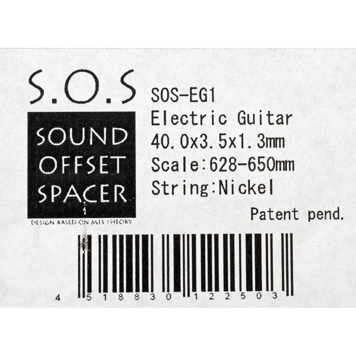 NEW Sound Offset Spacer Compensated Nut for Electric Guitar S.O.S MTS Theory