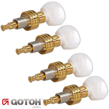 Load image into Gallery viewer, NEW Gotoh SPBJ-4-PW Sealed PLANETARY Banjo Tuning Keys White Pearl Buttons, GOLD