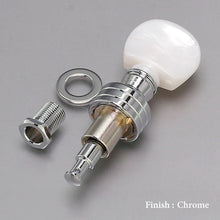 Carregar imagem no visualizador da galeria, NEW Gotoh SPBJ-4-PW Sealed PLANETARY Banjo Tuning Keys White Pearl Knob - CHROME