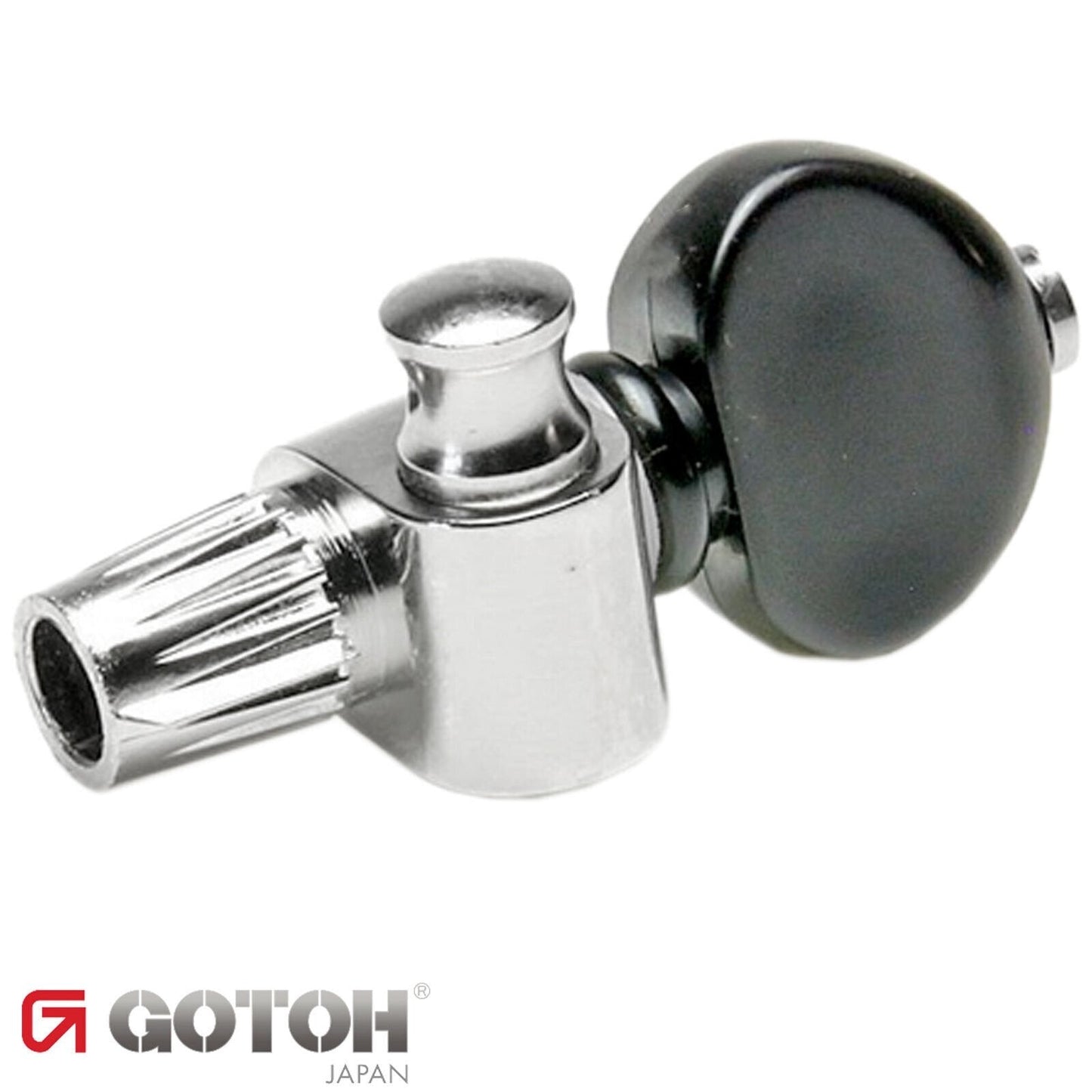 Gotoh SPBJ-5-AIB 5th String BANJO Tuning Key 13:1 w/ Black Knob - CHROME