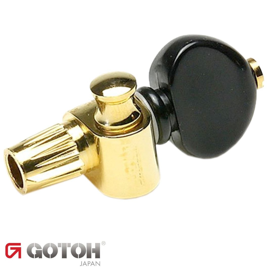 Gotoh SPBJ-5-AIB 5th String BANJO Tuning Key 13:1 w/ Black Knob - GOLD