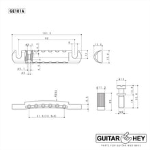 Load image into Gallery viewer, NEW GOTOH GE101A-LX01 Aluminum Stop Tailpiece Luxury Mode Import Guitars - BLACK