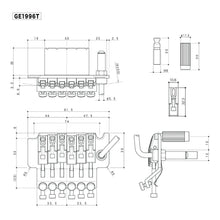 Load image into Gallery viewer, NEW Gotoh GE1996T Floyd Rose Locking LEFTY Tremolo Bridge - 33mm Block - BLACK