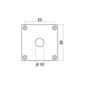 NEW Vintage Style Plastic Jack Plate Square for Les Paul Guitar - CREAM