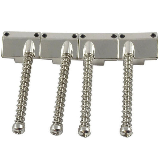 NEW OMEGA Replacement Bass Bridge Saddles fits Leo Quan Badass II - NICKEL
