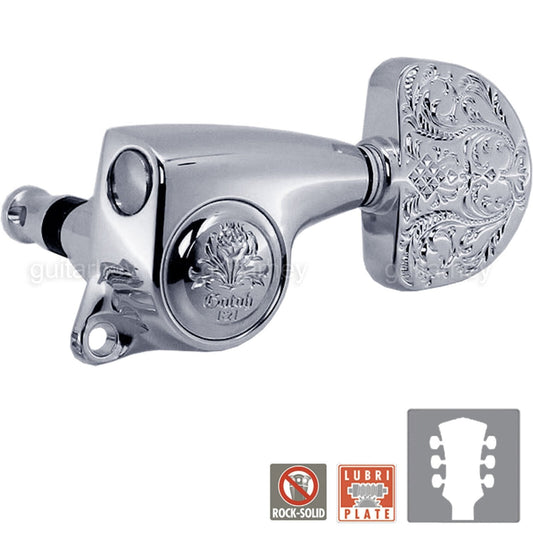 NEW Gotoh SGL510Z-A20LX Luxury Mode L3+R3 SET Tuning Keys 1:21 Ratio 3x3, CHROME