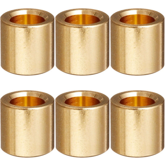 NEW (6) String Bushings Flush Fit Smooth Guitar Body Ferrules 3/8" Tele - GOLD