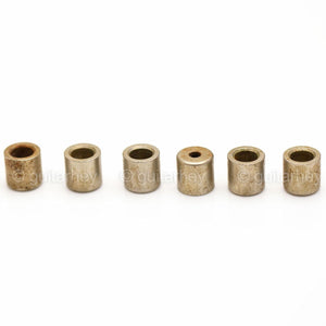 NEW (6) String Bushings Flush Fit Smooth Guitar Body Ferrules 3/8" Tele - AGED N