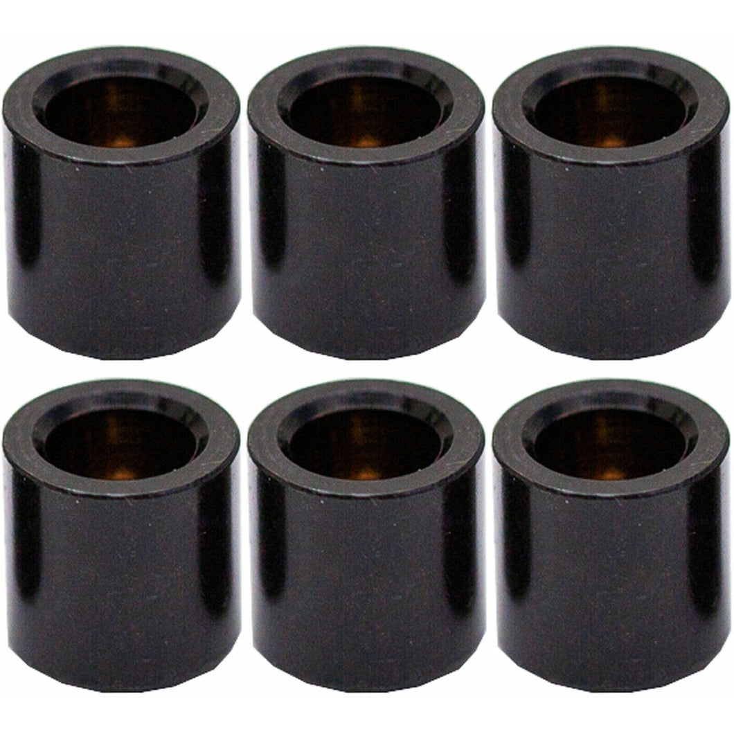 NEW (6) String Bushings Flush Fit Smooth Guitar Body Ferrules 3/8