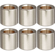Load image into Gallery viewer, NEW (6) String Bushings Flush Fit Smooth Guitar Body Ferrules 3/8&quot; Tele - NICKEL