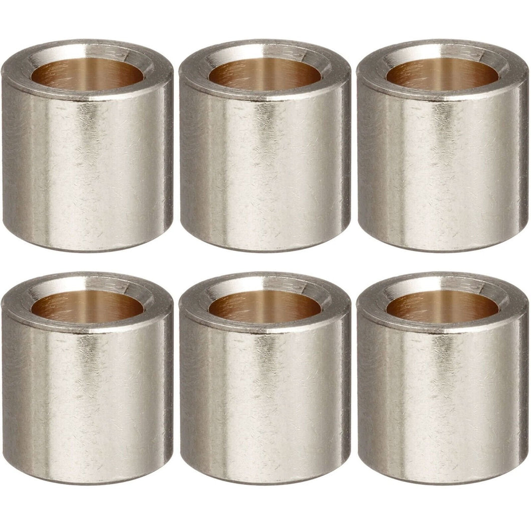 NEW (6) String Bushings Flush Fit Smooth Guitar Body Ferrules 3/8