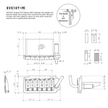 Carregar imagem no visualizador da galeria, NEW Gotoh EV510T-FE Non-locking 2 Point Tremolo Bridge w/ 37mm Block - CHROME