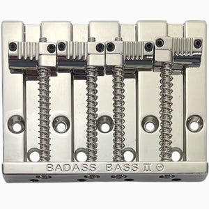 NEW Leo Quan® Badass II™ 4-String Bass Bridge - Grooved Saddles - NICKEL