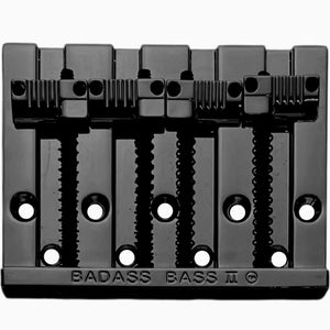 NEW Leo Quan® Badass II™ 4-String Bass Bridge - Grooved Saddles - BLACK