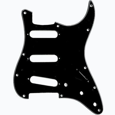 NEW 3-Ply BK/W/BK Pickguard For Standard 11-Hole Fender Strat® - BLACK