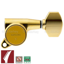 Load image into Gallery viewer, NEW Gotoh SG381-07 L7 Set 7 in line Tuners Keys w/ Screws Right Handed - GOLD