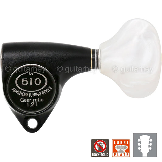 NEW Gotoh SGV510Z-WL5 L3+R3 Tuners 21:1 Gear Ratio LARGE Buttons 3x3 BLACK SATIN