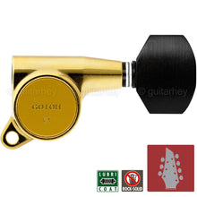 Carregar imagem no visualizador da galeria, NEW Gotoh SG381-EN07 L3+R4 7-String Tuners w/ Ebony Wood Buttons Set 3X4 - GOLD