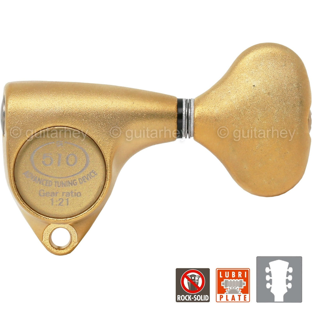NEW Gotoh SGV510Z-L5 L3+R3 Tuners 21:1 Gear Ratio LARGE Buttons 3x3 GOLD SATIN