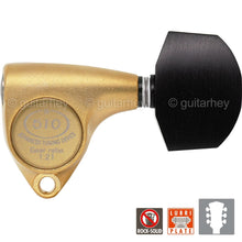 Load image into Gallery viewer, NEW Gotoh SGV510Z-EN01 L3+R3 Tuners 21:1 Gear Ratio EBONY Buttons 3x3 GOLD SATIN