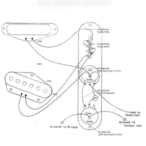 NEW Wiring Kit for Telecaster® 3-Way CRL Switch CTS 250K .033mfd Cloth Wire