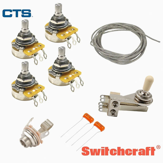 NEW Wiring Kit for Gibson® SG® Guitars Right Angle Switch, CTS 500K .022 MFD