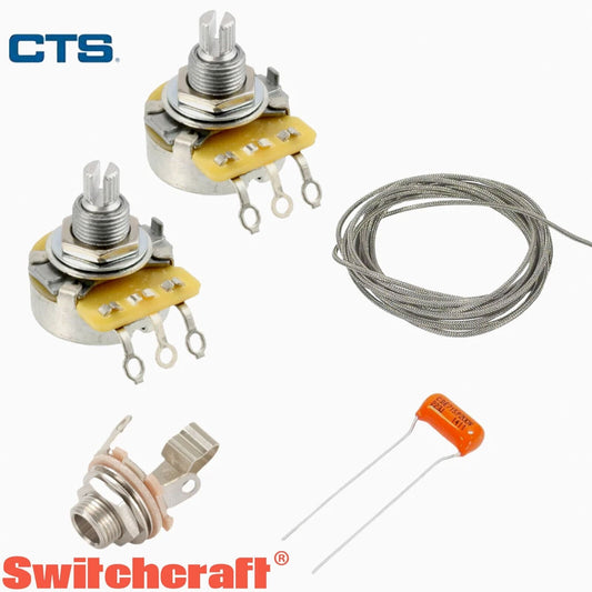 Wiring Kit for Gibson® Les Paul® SG® Jr CTS 500K .022 MFD Switchcraft Jack