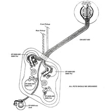 Load image into Gallery viewer, NEW Wiring Kit for Gibson® Les Paul® 3-Way Switch CTS 500K .022 MFD braided wire