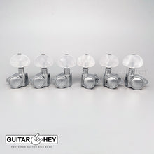 Carregar imagem no visualizador da galeria, NEW Grover 502 LOCKING Tuners 3x3 Modern Gibson Les Paul Pearloid Buttons CHROME