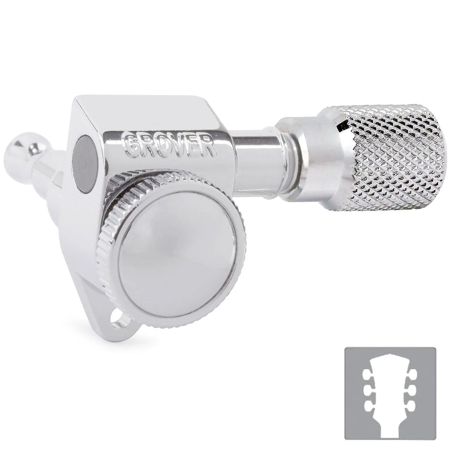 NEW Grover 502 LOCKING Tuners 3x3 Modern Gibson Les Paul KNURLED Buttons, CHROME