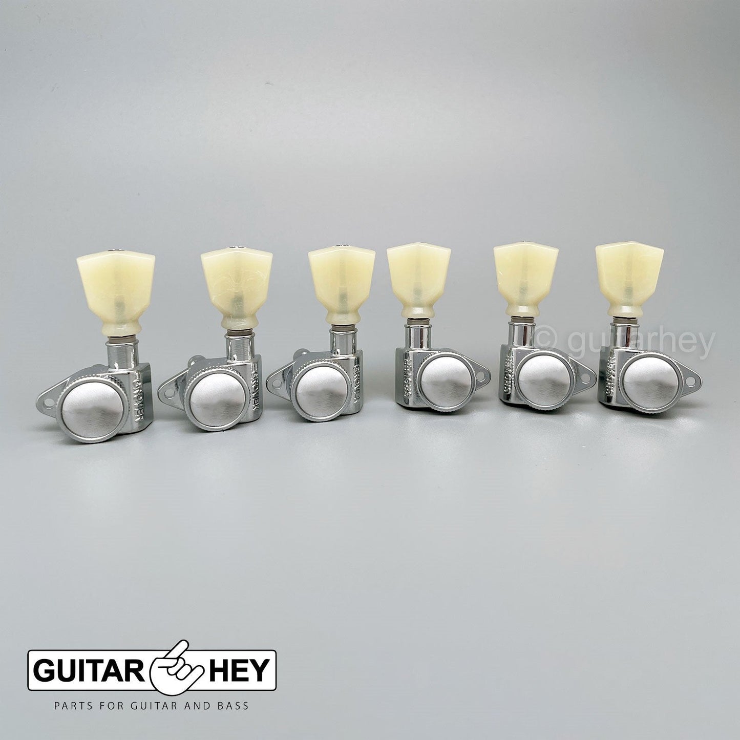 NEW Grover 502 LOCKING Tuners 3x3 Modern Gibson Les Paul KEYSTONE Buttons CHROME
