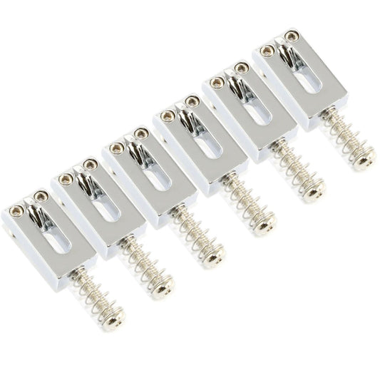 NEW (6) Narrow 2-1/16" Saddles for Modern/Import Fender Strat® 52mm - CHROME