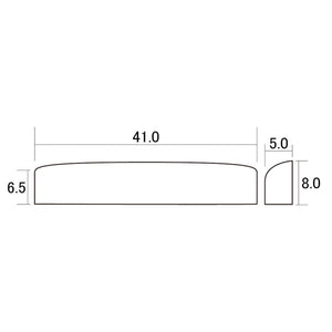 NEW 41mm Unslotted BLANK Brass Nut For Guitar, Angled Top, Curved Sides, 1-5/8"