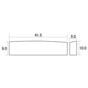 NEW 41.5mm Unslotted BLANK Brass Nut For Guitar, Angled Top, Flat Bottom
