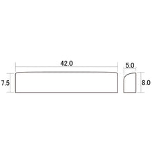 Load image into Gallery viewer, NEW 42mm Unslotted BLANK Brass Nut For Guitar, Angled Top, Curved Sides