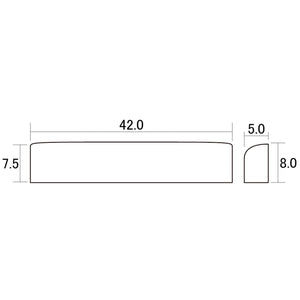 NEW 42mm Unslotted BLANK Brass Nut For Guitar, Angled Top, Curved Sides