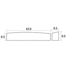 Load image into Gallery viewer, NEW 43mm Unslotted BLANK Brass Nut For Guitar, Curved Angled Top, Flat Bottom