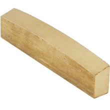 Load image into Gallery viewer, NEW 43.5mm Unslotted BLANK Brass Nut For Guitar, Curved Angled Top, Flat Bottom