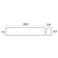 Load image into Gallery viewer, NEW 43mm Unslotted BLANK Brass Nut For Guitar, Angled Top, Flat Sides &amp; Bottom