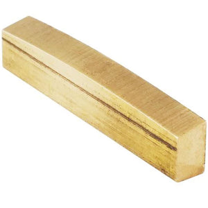 NEW 43.5mm Unslotted BLANK Brass Nut For Guitar, Curved Angled Top - Flat Bottom