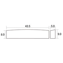 Load image into Gallery viewer, NEW 43.5mm Unslotted BLANK Brass Nut For Guitar, Curved Angled Top - Flat Bottom